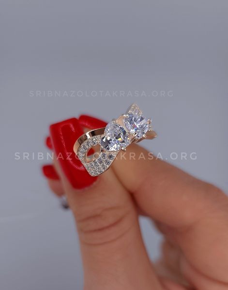 Каблучка з серцями 174k фото
