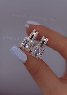 Стильні сережки 048с фото