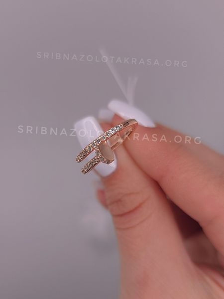 Кольцо гвоздик 884 фото